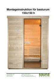 Montageinstruktion fÃ¶r basturum 150x150.pdf - Sauna Sweden