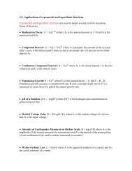 4.5. Applications of exponential and logarithmic functions ...