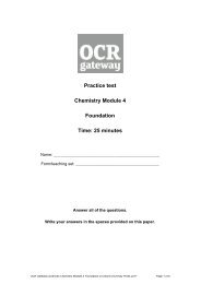 Chemistry Module 4 Practice Test - Kingsdown School