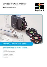 Comparator 2000 Methods for Water Analysis - Lovibond