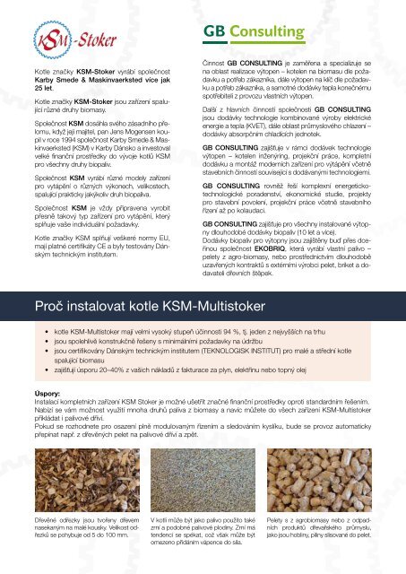 Kotle na biopaliva - GB Consulting, s.r.o.
