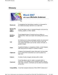 Word Glossary