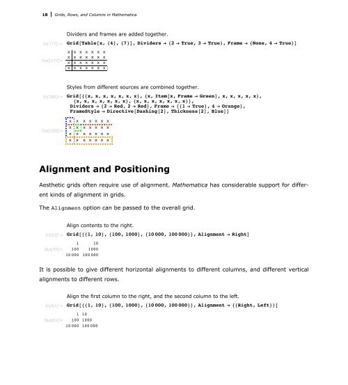 Grids Rows And Columns In Mathematica - Wolfram Research