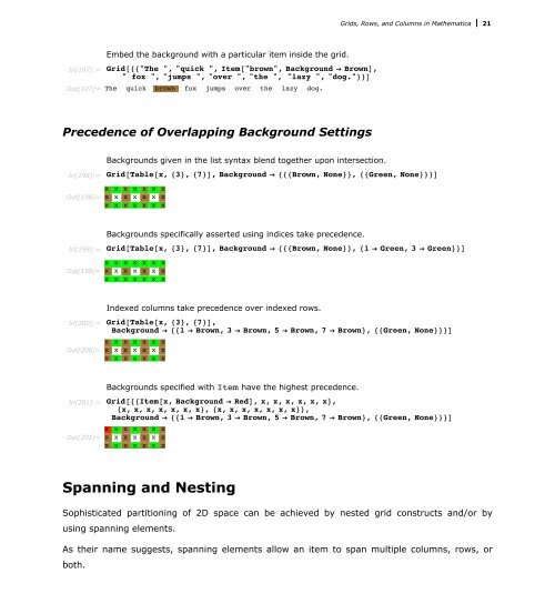 Grids Rows And Columns In Mathematica - Wolfram Research