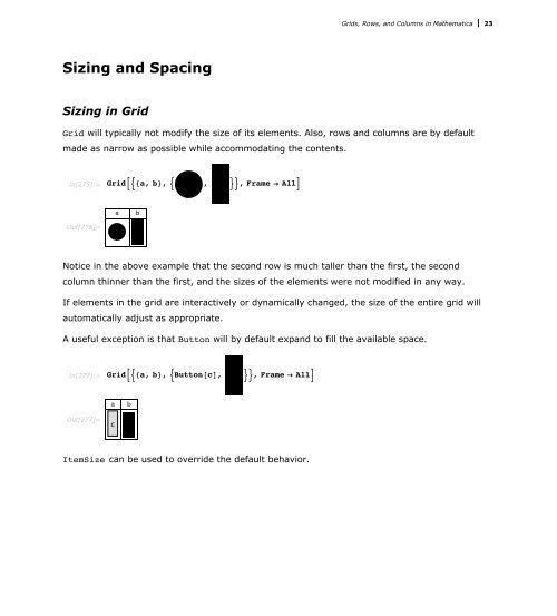 Grids Rows And Columns In Mathematica - Wolfram Research