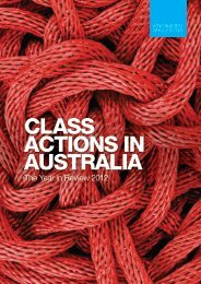 CLASS ACTIONS IN AUSTRALIA - Mallesons