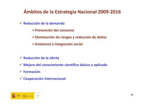 La Estrategia Nacional sobre Drogas 2009-2016 y ... - fsp ugt almeria