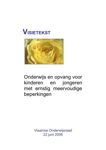 Visietekst over kinderen en jongeren met ernstige meervoudige ...