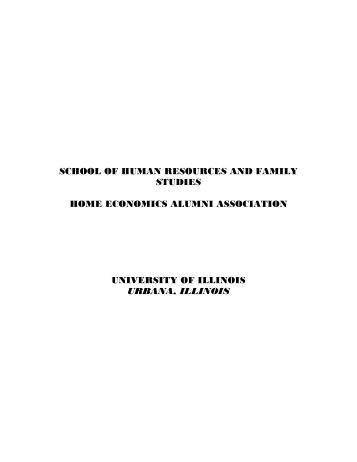 school of human resources and family studies home economics