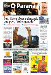 Beto libera obras e denuncia que povo âfoi enganadoâ - O ParanÃ¡