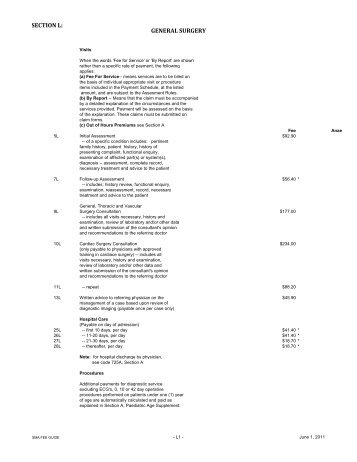 SECTION L: GENERAL SURGERY