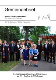 Gemeindebrief Nr. 5/2013 - Martin-Luther-Kirchengemeinde ...