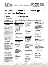 Les mÃ©tiers du soin et du dressage Formation en ... - CRIJ Bretagne