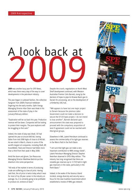 Download Issue 131 - January/February 2010 - SPE WA