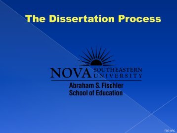 The Dissertation Process - 1