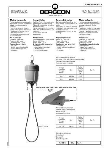 Moteur suspendu Hänge-Motor Suspended motor Motor colgante