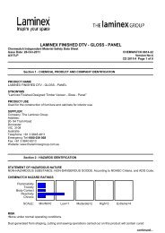 Laminex Finished DTV - Gloss - Panel MSDS 6614-22