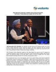 Anil Agarwal, Chairman, receives Economic Times Business Leader ...