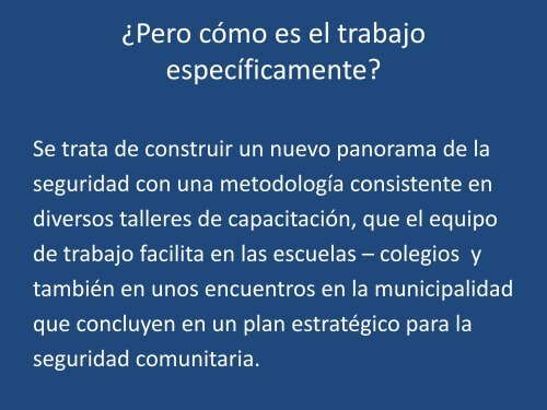 Modelo de intervenciÃ³n ESCUELA SEGURA - COMUNIDAD ...