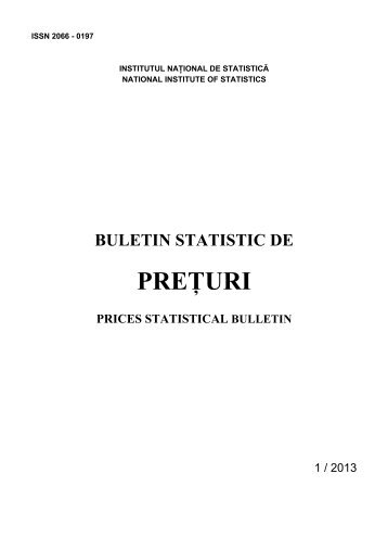PREÅ¢URI - Institutul National de Statistica