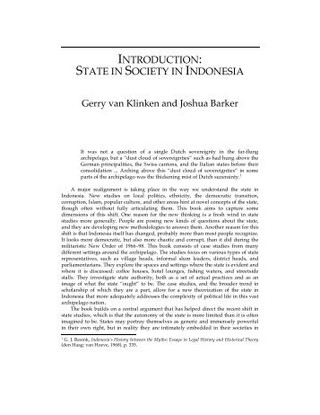 state in society in indonesia - Southeast Asia Program - Cornell ...