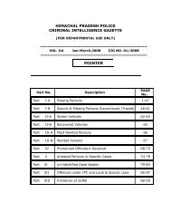 himachal pradesh police criminal intelligence gazette pointer