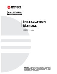 LT-2000 MR-2100_MR-2200 Installation Manual Rev.1 - Secutron