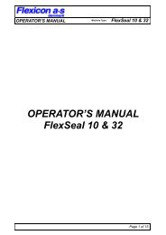 OPERATOR'S MANUAL FlexSeal 10 & 32 - Watson-Marlow GmbH