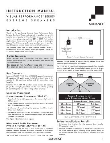 VP Extreme Instruction Manual_032309Final.qxp - Sonance