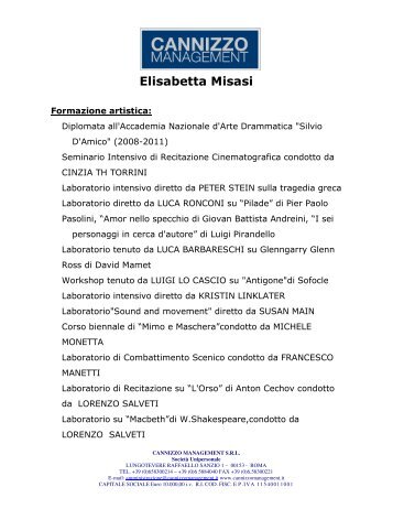 CV Elisabetta Misasi - Cannizzo Management