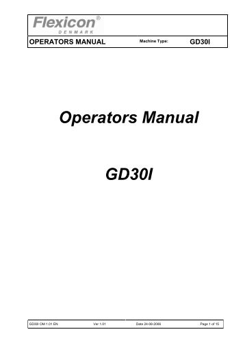 Operators Manual GD30I - Watson-Marlow GmbH