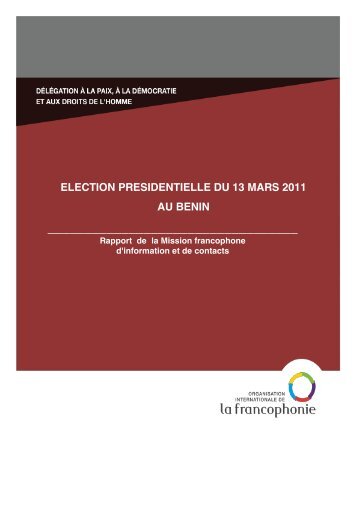 BÃ©ninrapport d'Ã©tape - Espace francophone des droits de l'homme