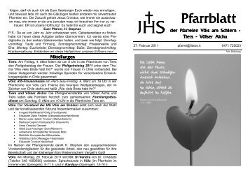 Pfarrblatt 28.2. - 8.3.2011 (196 KB) - .PDF