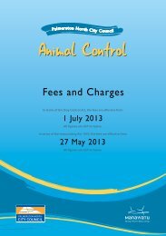 Fees and Charges - Palmerston North City Council