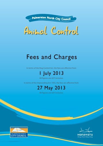 Fees and Charges - Palmerston North City Council