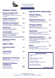 Vorspeisen / Appetizers - Alt Helgoländer Fischerstube