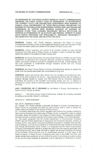 CAO08-0819 Ordinance.pdf - Pasco County Government