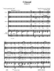 TTBB Music for Male Voice Choirs - Crimond - Grove Music Catalogue