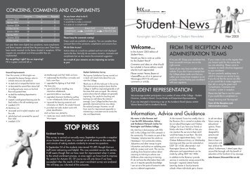 Student News - Kensington and Chelsea College