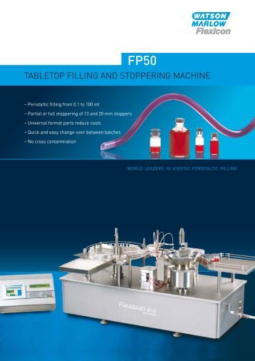 Flexicon FP50 Tabletop filling and stoppering machine