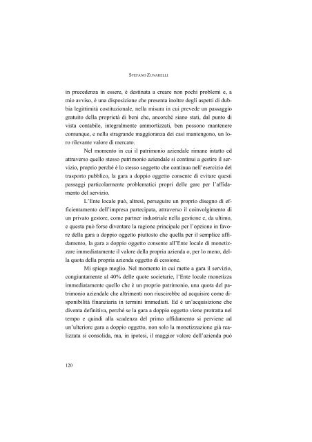 la disciplina del trasporto pubblico locale: recenti sviluppi e prospettive