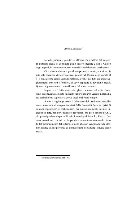 la disciplina del trasporto pubblico locale: recenti sviluppi e prospettive