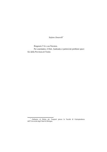 la disciplina del trasporto pubblico locale: recenti sviluppi e prospettive