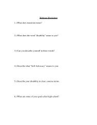 Webinar Worksheet 1.) What does transition mean? 2.) What does ...