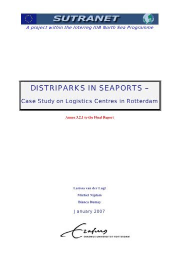 Distriparks in Seaports - Case Study on Logistics Centres ... - Sutranet
