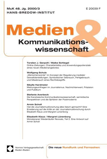 Kommunikations- wissenschaft - Medien ...