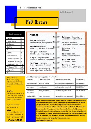 PVO Nieuws nr. 94 - Juni 2009 - PVO Soest