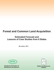 Case studies on forest and commonland ... - India Water Portal