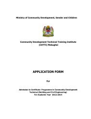 application form - Ministry of Community Development, Gender and ...