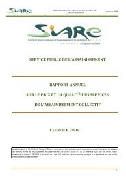 service public de l'assainissement rapport annuel sur le prix ... - Siare